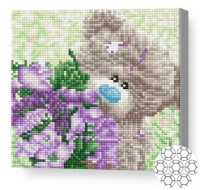 Mozaic cu diamante Art Gallery Premium Teddy Bear With Bouquet (BJ1171)