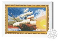 Mozaic cu diamante Art Gallery Premium Ship With White Sails (JS12201)
