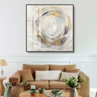 Pictură ArtShop Abstract Circle & Gold Elements 40x40cm (PA233-XL)