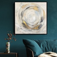 Pictură ArtShop Abstract Circle & Gold Elements 40x40cm (PA233-XL-L)
