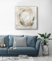 Pictură ArtShop Abstract Circle & Gold Elements 60x60cm (PA233-L-PL)