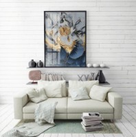 Картина ArtShop Abstract Flower With Golden Notes 40x80cm (PA46-M)