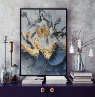 Pictură ArtShop Abstract Flower With Golden Notes 40x80cm (PA46-M-L)