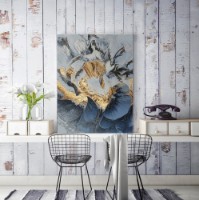 Pictură ArtShop Abstract Flower With Golden Notes 40x80cm (PA46-M-PL)