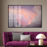 Pictură ArtShop Abstract Moon In Purple Clouds 90x60cm (PA416)