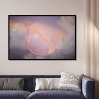 Pictură ArtShop Abstract Moon In Purple Clouds 60x40cm (PA416-L-L)