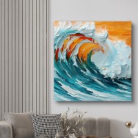 Pictură ArtShop Abstract Painted Wave 100x100cm (PA434-PL)