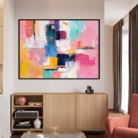 Pictură ArtShop Abstract Squares 90x60cm (PA419-LL)