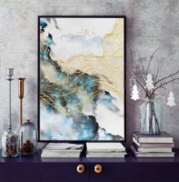 Pictură ArtShop Abstraction With Golden Elements 40x60cm (PA80-M-L)