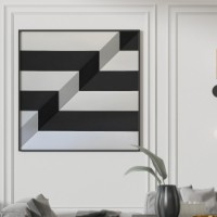 Картина ArtShop Black& White Linear Abstraction 80x80cm (PA333-M-L)