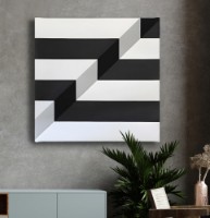 Pictură ArtShop Black& White Linear Abstraction 60x60cm (PA333-L-PL)