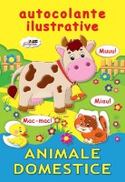 Раскраска для детей Biblion Autocolante ilustrative Animale domestice (9789975148146)
