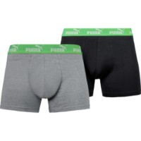Сhiloţi pentru bărbați Puma Elements Men Basic Boxers 2P Black/Grey/Green, s.XL imaginea #1 — magazin online Desire.md