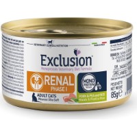 Hrană umedă pentru pisici Exclusion Renal Phase I Adult Cats Pork & Pea And Rice 85g