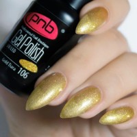 Gel-lac de unghii PNB 106 Gold Tiara 8ml imaginea #2 — magazin online Desire.md