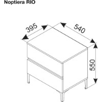 Прикроватная тумба Ambianta Rio 395x540x550mm Grafit фото №2 — интернет-магазин Desire.md