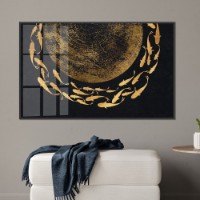 Pictură ArtShop Fish & Golden Abstraction 60x40cm (PA400-L)