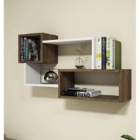 Raft de perete Trendy Afro White Walnut 91x51x20cm imaginea #1 — magazin online Desire.md