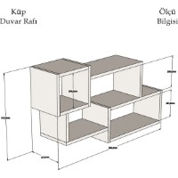 Raft de perete Trendy Afro White Walnut 91x51x20cm imaginea #3 — magazin online Desire.md