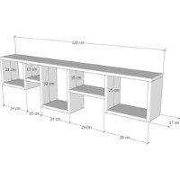 Навесная полка Trendy Amanos Pin 120x32x17cm фото №2 — интернет-магазин Desire.md