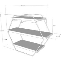 Raft de perete Trendy Azra Pine Atlantic/Black 52x60x20cm GTR005421 imaginea #2 — magazin online Desire.md