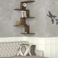 Raft de perete Trendy Caniko Walnut 109x51.5x51.5cm GTR005508 imaginea #4 — magazin online Desire.md