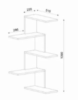 Raft de perete Trendy Caniko Walnut 109x51.5x51.5cm GTR005508 imaginea #5 — magazin online Desire.md