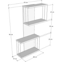 Raft de perete Trendy Destan Antracit Pine 65x96x19cm imaginea #2 — magazin online Desire.md