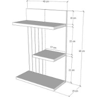 Навесная полка Trendy Kinik Alb 40x60x19cm фото №2 — интернет-магазин Desire.md