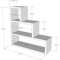 Навесная полка Trendy Piramit White 62x62x18cm фото №2 — интернет-магазин Desire.md
