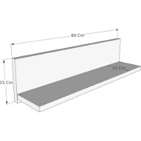 Raft de perete Trendy Raft Walnut/White 60x15x13cm GTR005394 2pcs imaginea #2 — magazin online Desire.md