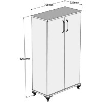 Обувница Trendy Ari Walnut 72x120x33cm фото №3 — интернет-магазин Desire.md