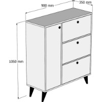 Rafturi pentru pantofi Trendy Bella 1802 Oak 90x105x35cm imaginea #3 — magazin online Desire.md