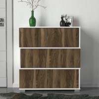 Обувница Trendy Napolyon White Walnut 90x93x30cm фото №4 — интернет-магазин Desire.md