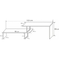 Тумба под ТВ Trendy Ovit Pine 153x44x30cm фото №4 — интернет-магазин Desire.md