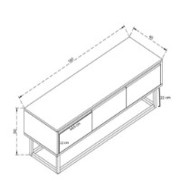 Тумба под ТВ Trendy Tilsim 140 140x50x40cm фото №6 — интернет-магазин Desire.md