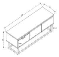 Тумба под ТВ Trendy Tilsim 180 180x50x40cm фото №6 — интернет-магазин Desire.md