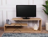 Тумба под ТВ Trendy Zigzag Oak/Black 120x40x30cm GTR000223