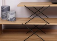 Тумба под ТВ Trendy Zigzag Oak/Black 120x40x30cm GTR000223 фото №2 — интернет-магазин Desire.md