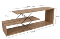 Тумба под ТВ Trendy Zigzag Oak/Black 120x40x30cm GTR000223 фото №6 — интернет-магазин Desire.md