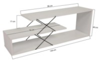 Тумба под ТВ Trendy Zigzag White 120x40x30cm фото №5 — интернет-магазин Desire.md