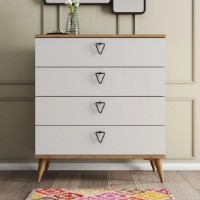 Comodă Trendy Versa-Ce 3616 Oak/White 80x90.8x45cm GTR001677