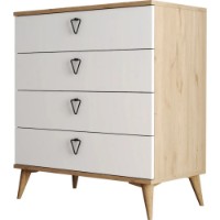 Comodă Trendy Versa-Ce 3616 Oak/White 80x90.8x45cm GTR001677 imaginea #3 — magazin online Desire.md