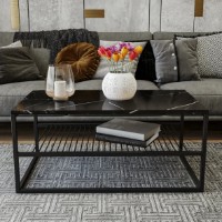 Журнальный столик Trendy Asude Black 95x43x55cm фото №2 — интернет-магазин Desire.md