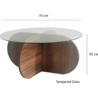 Журнальный столик Trendy Bubble Walnut 75x75x35cm GTR000761 фото №3 — интернет-магазин Desire.md