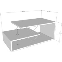 Журнальный столик Trendy Cayenne White 100x40x50cm фото №2 — интернет-магазин Desire.md