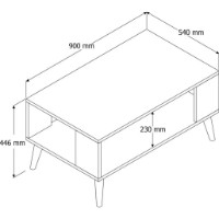 Журнальный столик Trendy City 2028 Oak 90x54x44,6cm фото №2 — интернет-магазин Desire.md
