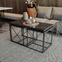 Набор журнальных столиков Trendy Defne Black Marble