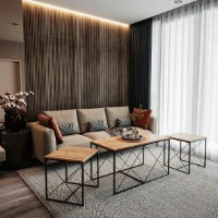 Набор журнальных столиков Trendy Defne Pine Atlantic фото №4 — интернет-магазин Desire.md