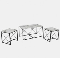 Набор журнальных столиков Trendy Defne White Marble фото №3 — интернет-магазин Desire.md